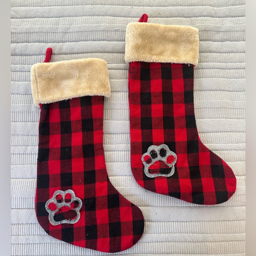 Buffalo plaid stockings